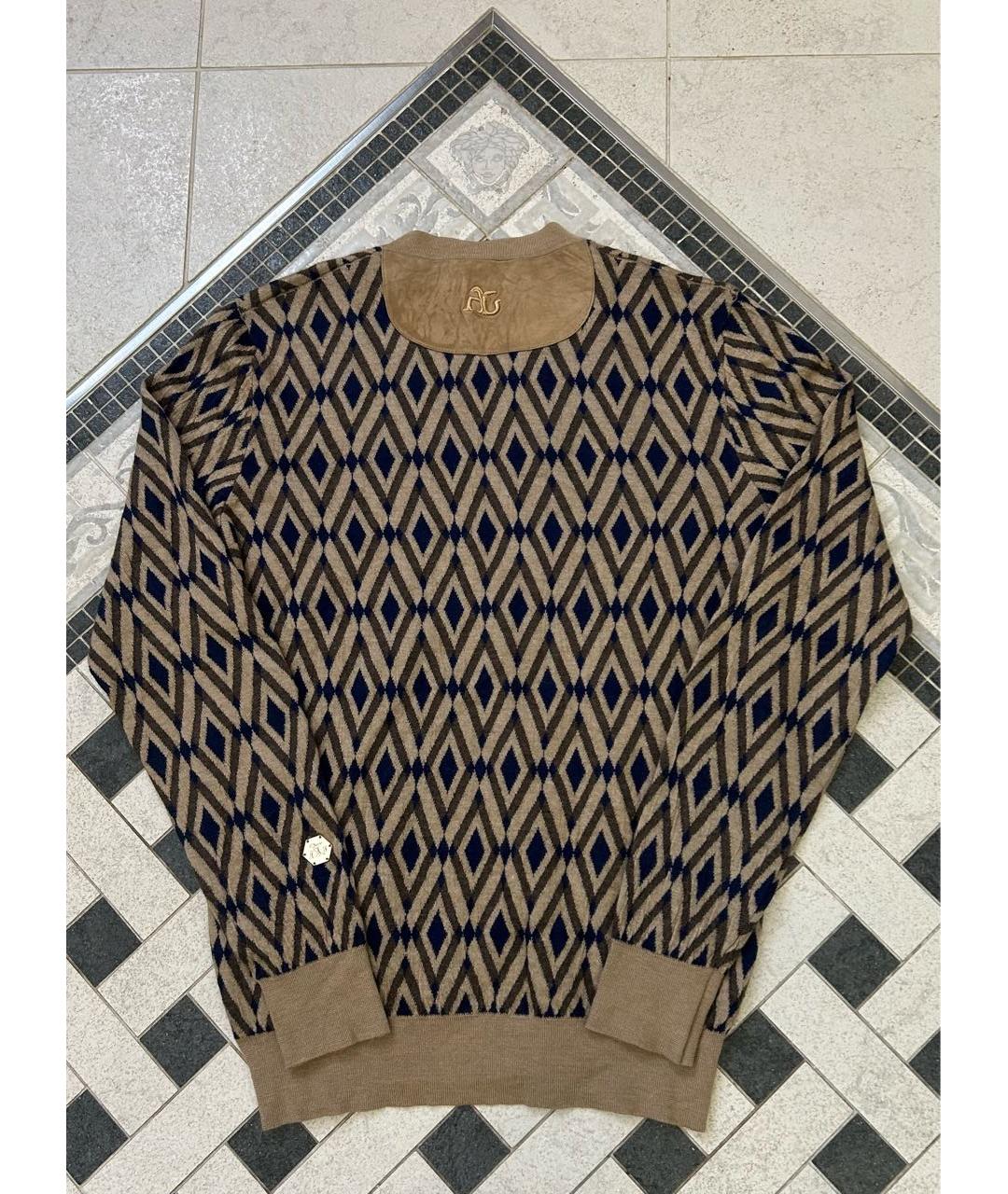 ANGELO GALASSO Коричневый кашемировый джемпер / свитер, фото 2