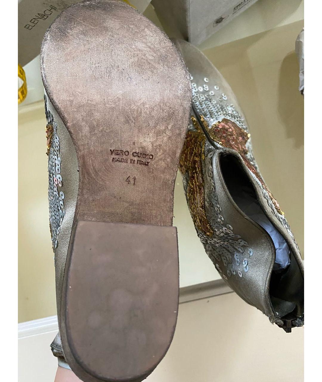 ELENA IACHI Бежевые кожаные полусапоги, фото 7