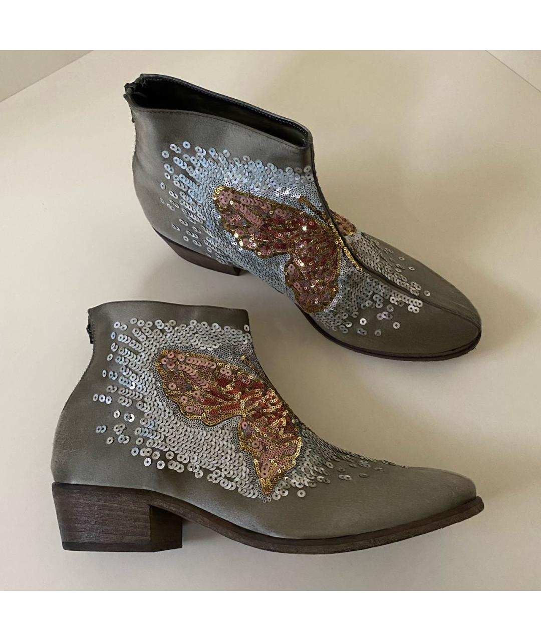 ELENA IACHI Бежевые кожаные полусапоги, фото 6