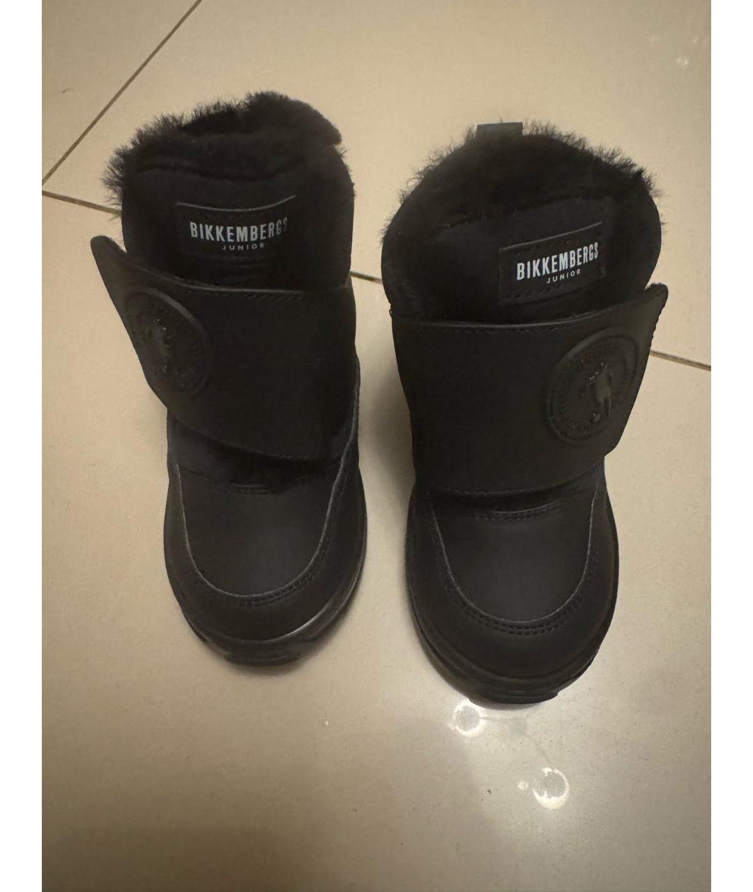 BIKKEMBERGS Черные кожаные ботинки, фото 2