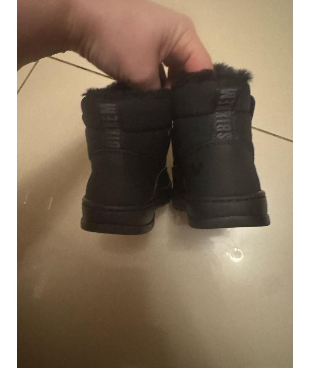 BIKKEMBERGS Черные кожаные ботинки, фото 3