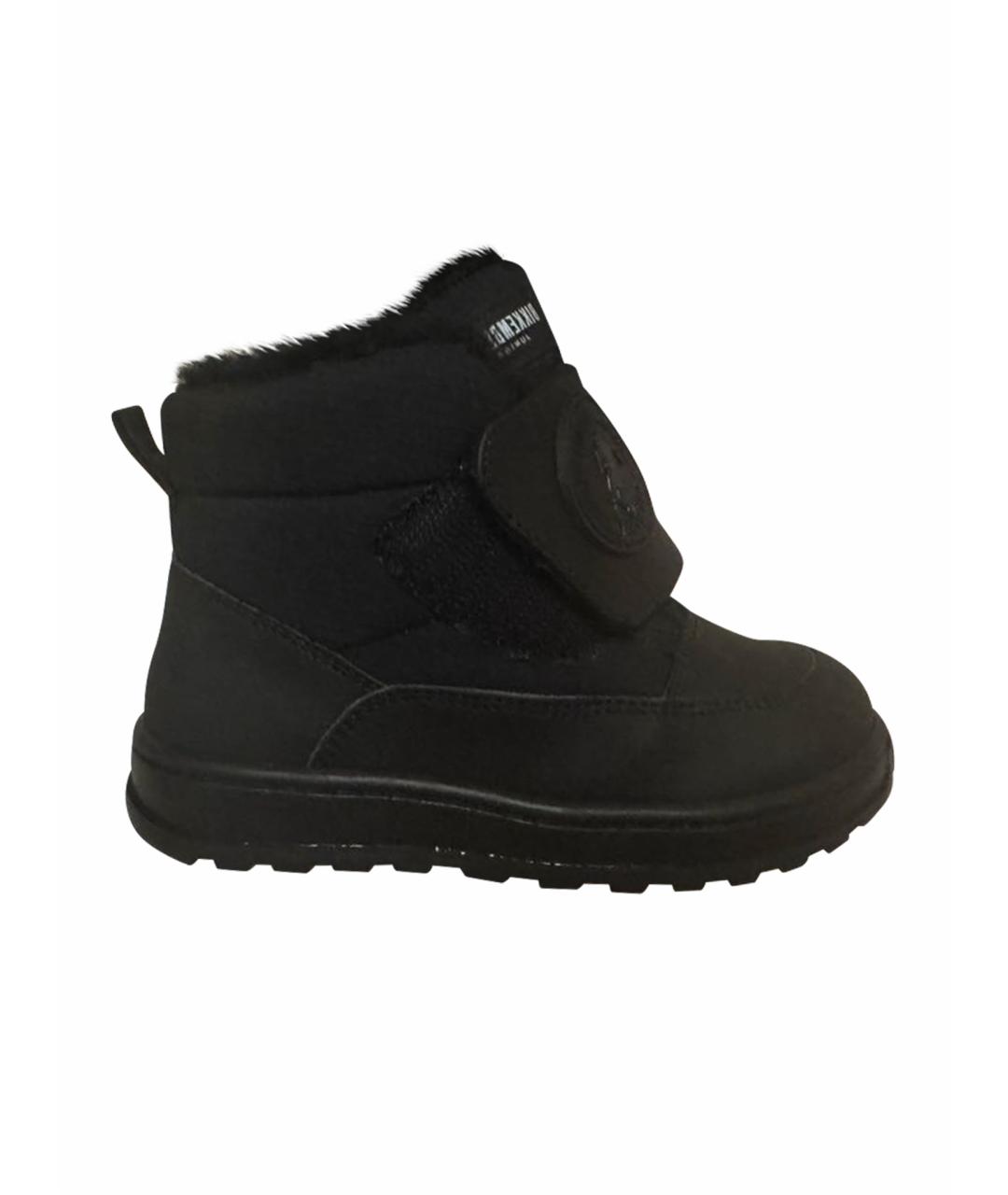 BIKKEMBERGS Черные кожаные ботинки, фото 1