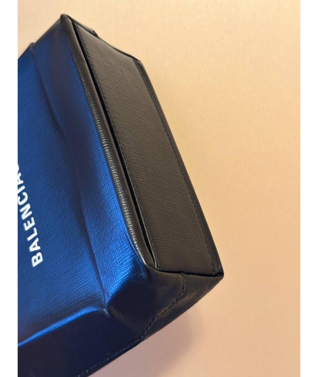 BALENCIAGA Черная кожаная сумка через плечо, фото 8