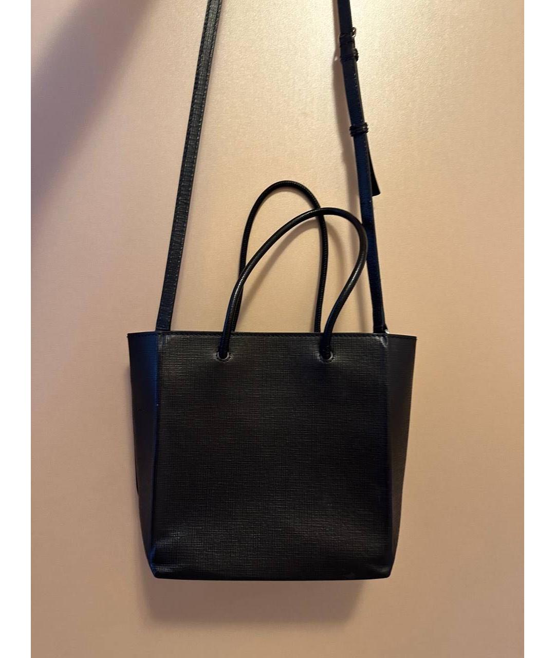 BALENCIAGA Черная кожаная сумка через плечо, фото 2