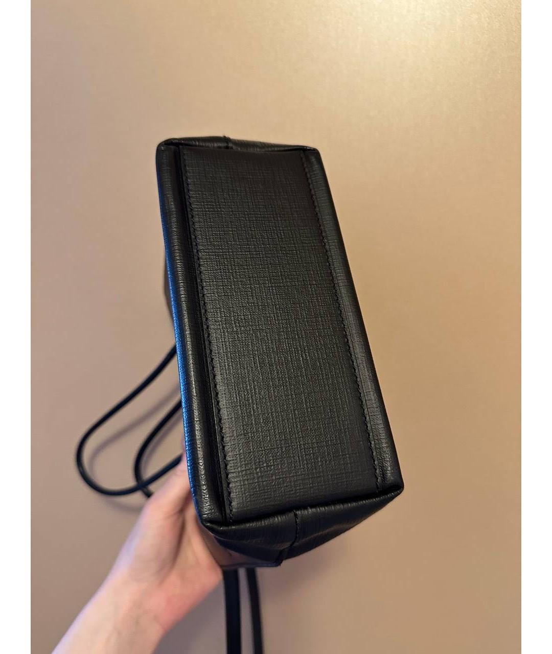 BALENCIAGA Черная кожаная сумка через плечо, фото 6