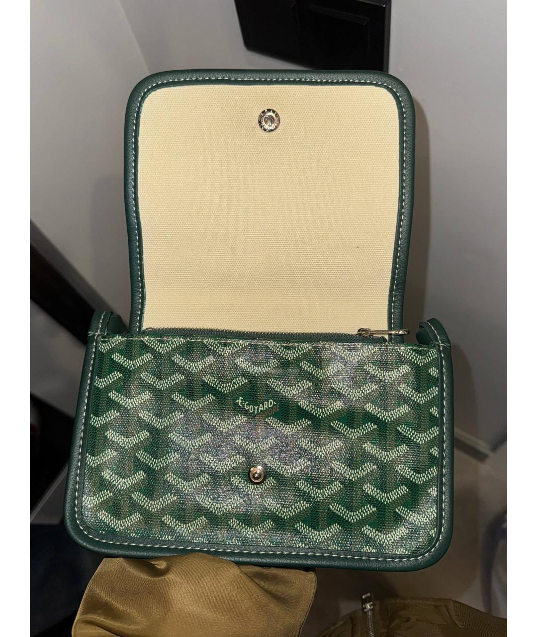 GOYARD Зеленая кожаная сумка через плечо, фото 3