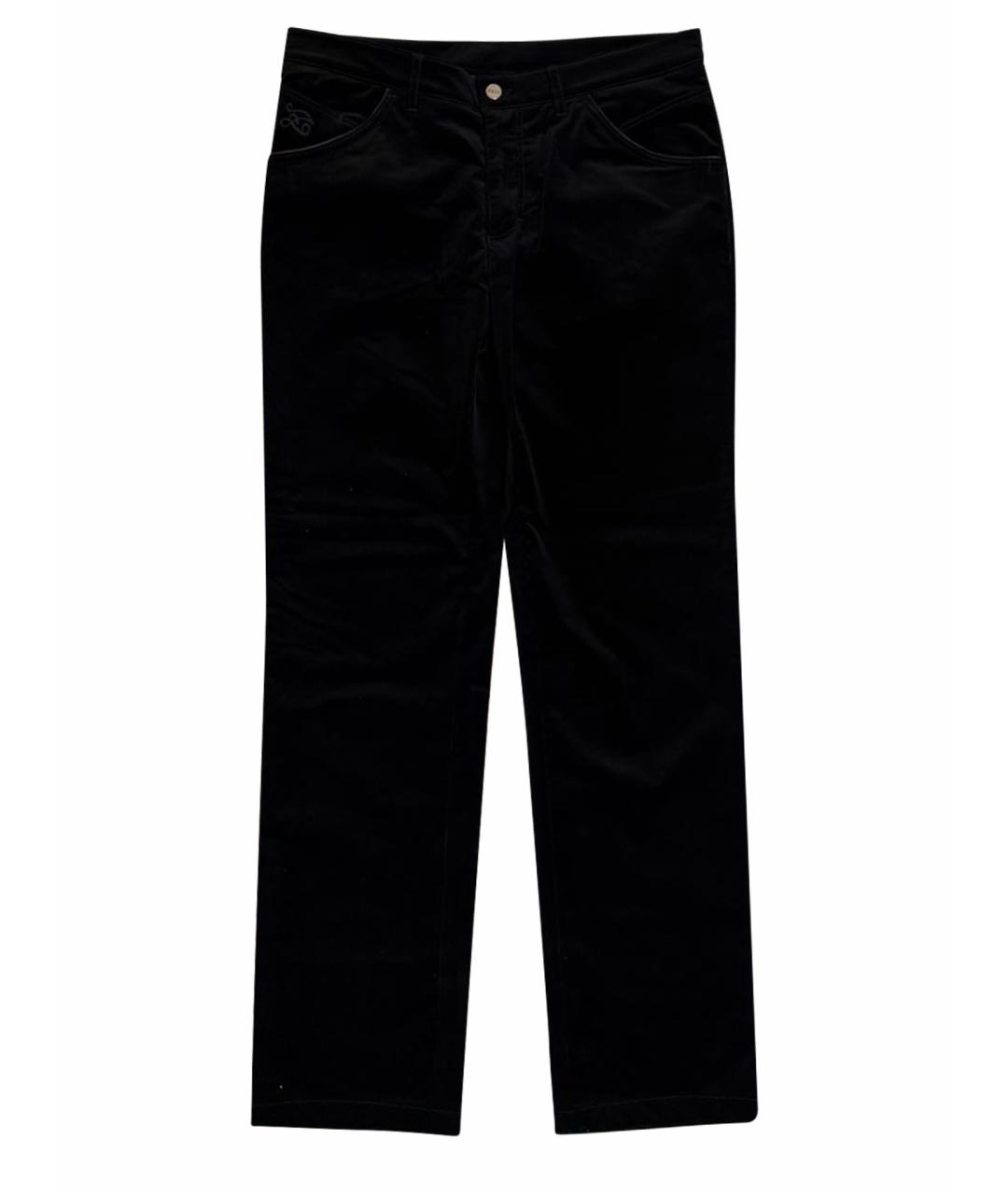 ZILLI Черные велюровые повседневные брюки, фото 1