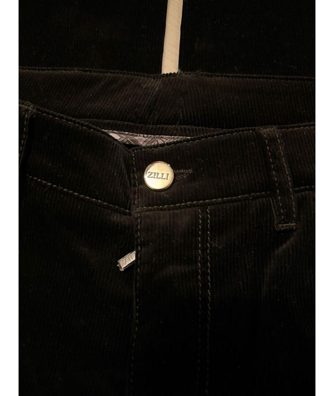 ZILLI Черные велюровые повседневные брюки, фото 4