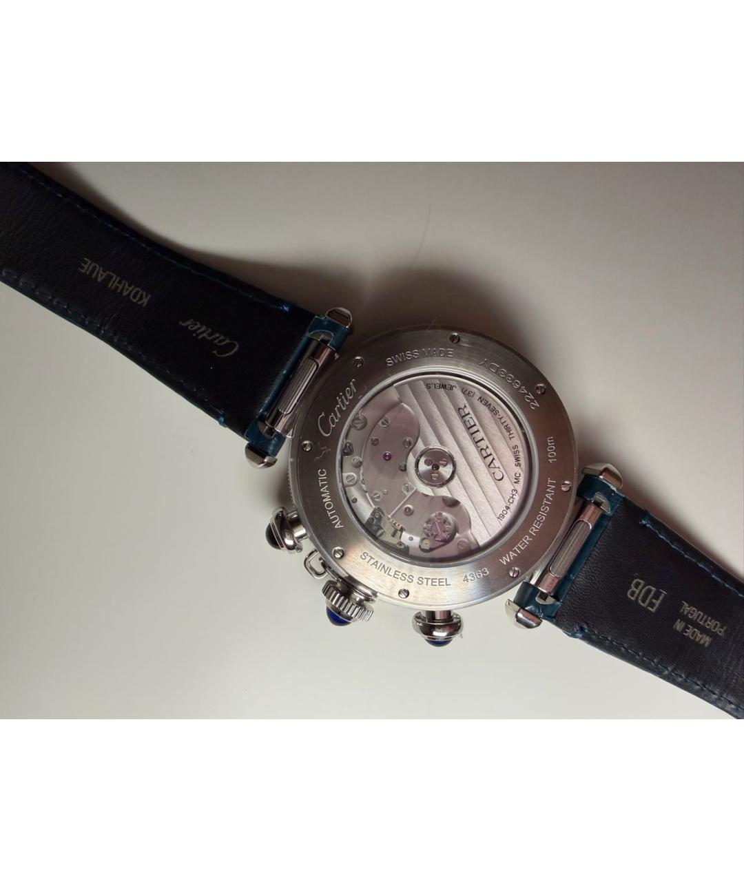 CARTIER Синие металлические часы, фото 3