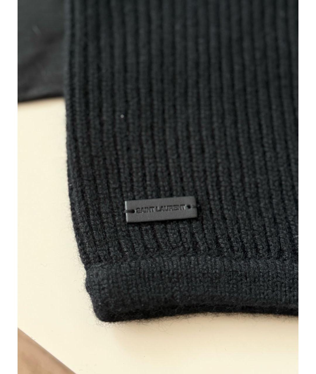 SAINT LAURENT Черный кашемировый капюшон, фото 4