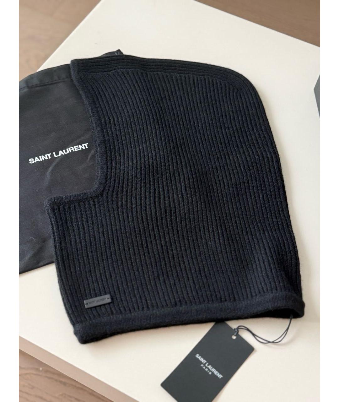 SAINT LAURENT Черный кашемировый капюшон, фото 3