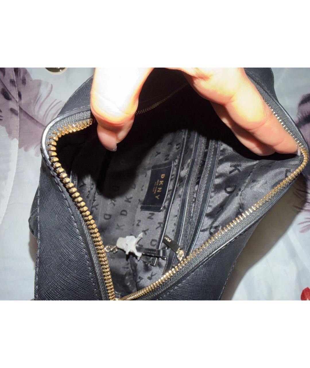 DKNY Серая кожаная сумка тоут, фото 7