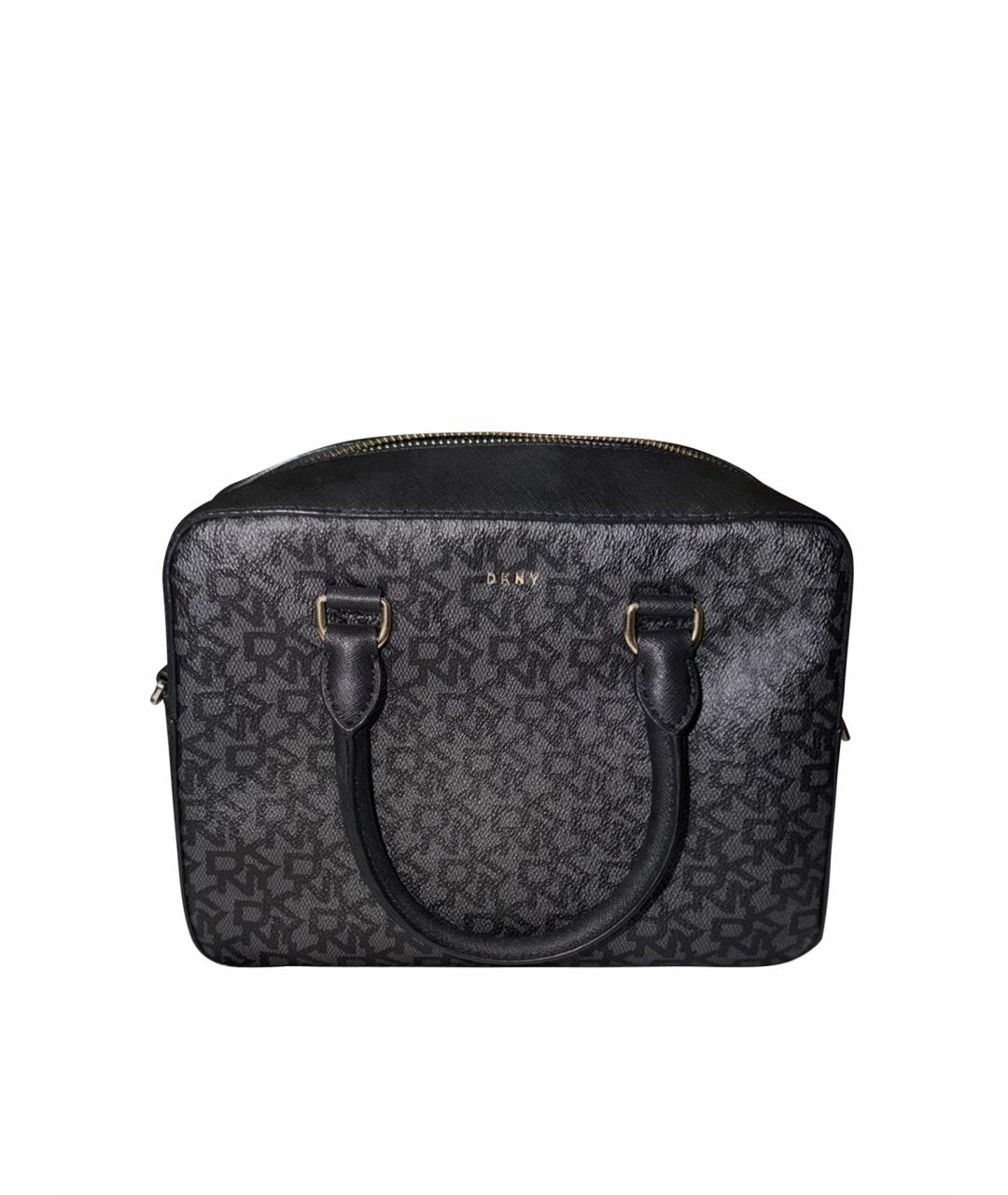 DKNY Серая кожаная сумка тоут, фото 1