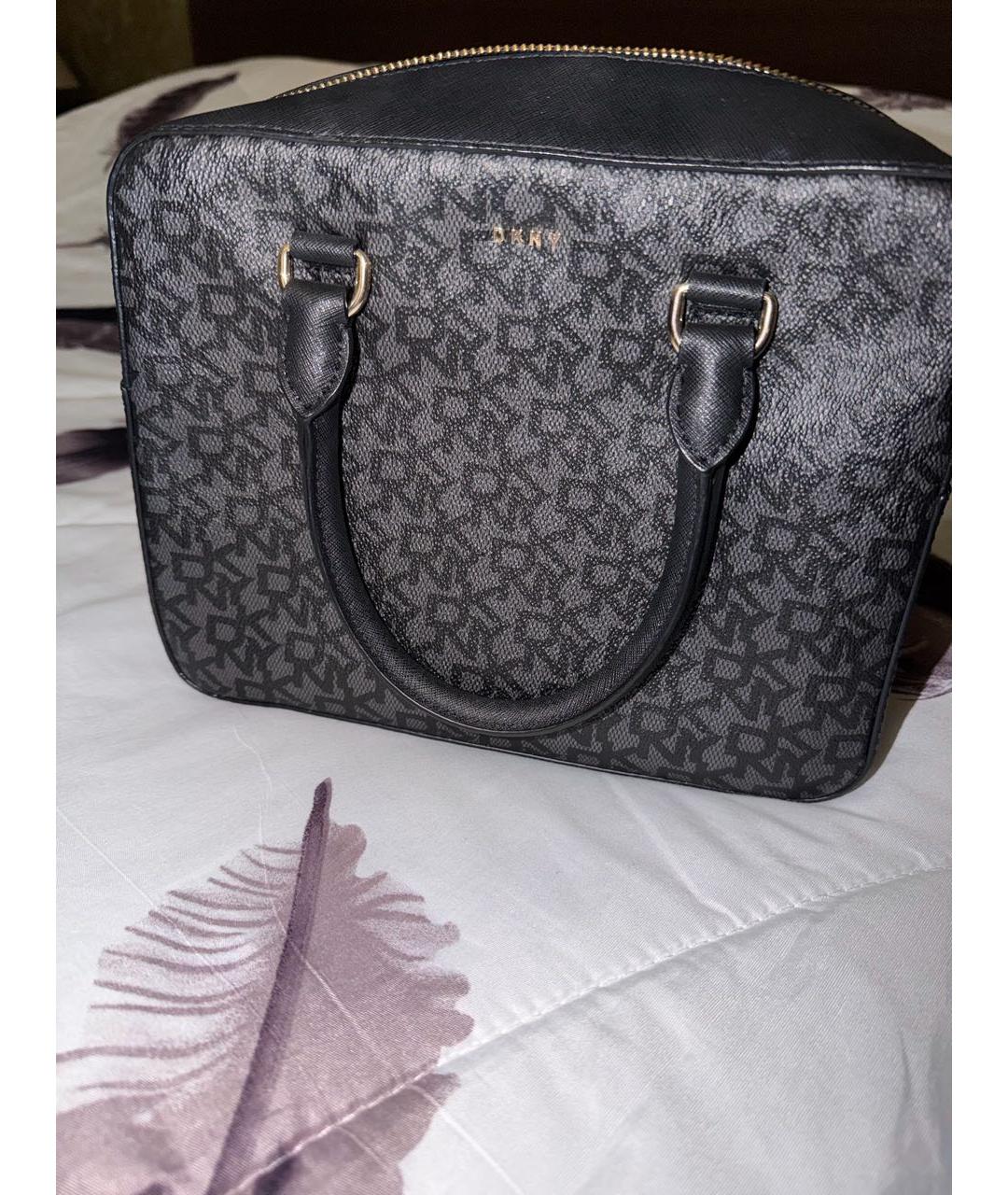 DKNY Серая кожаная сумка тоут, фото 2