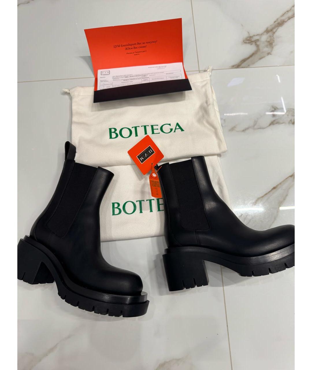 BOTTEGA VENETA Черные кожаные ботинки, фото 6