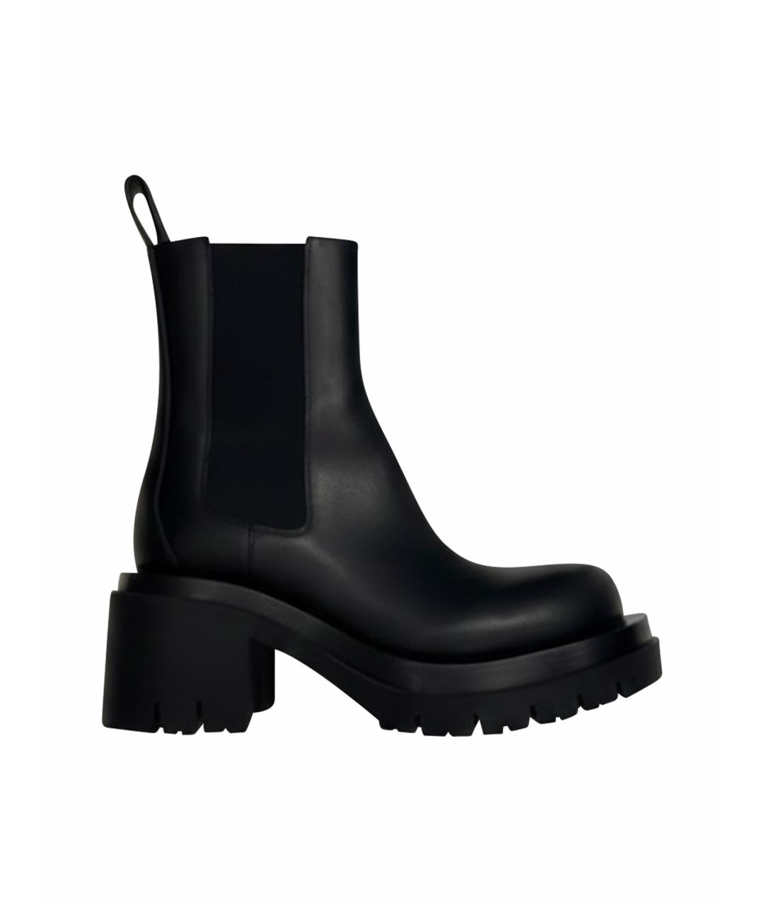 BOTTEGA VENETA Черные кожаные ботинки, фото 1