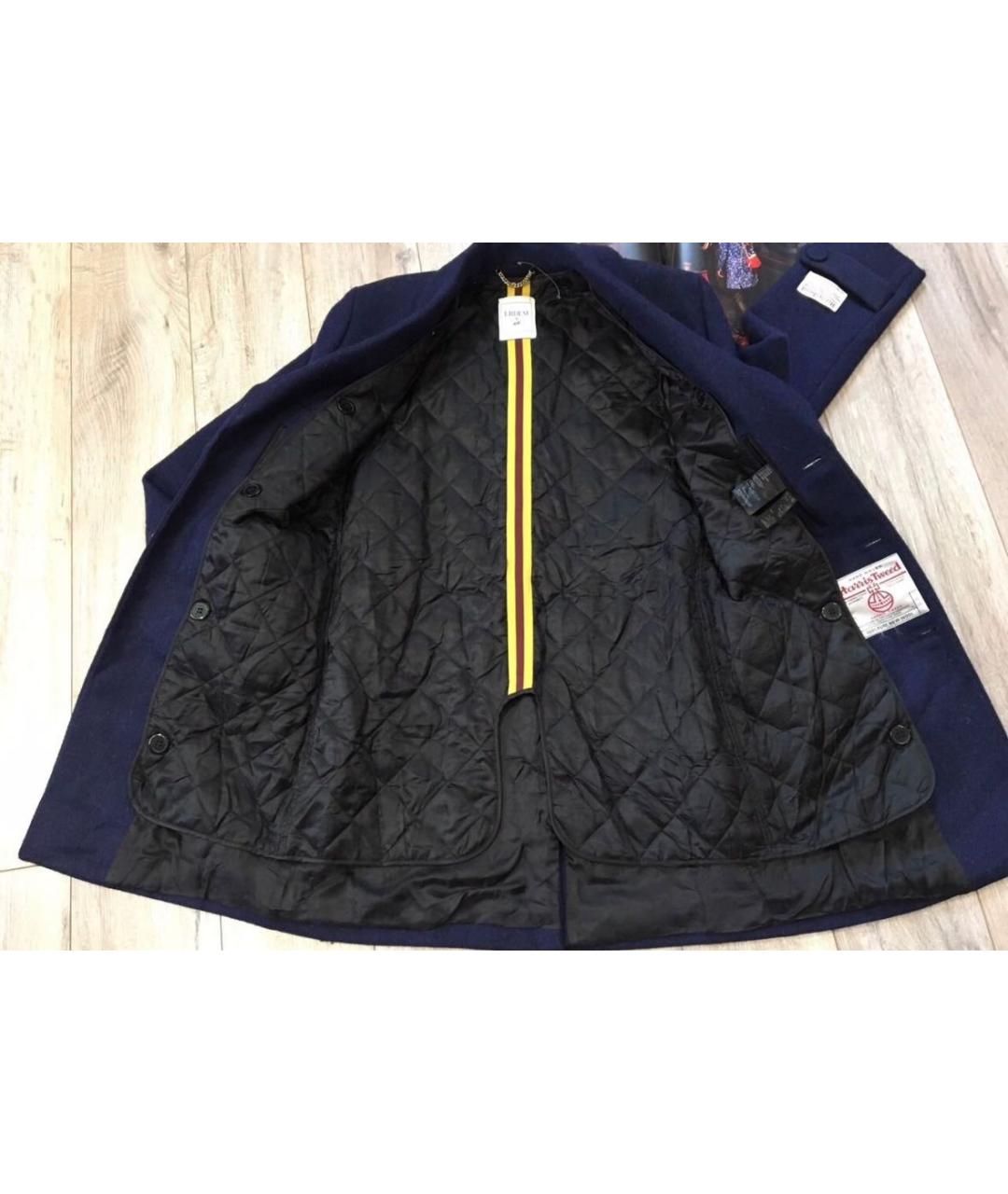 ERDEM Синее шерстяное пальто, фото 6