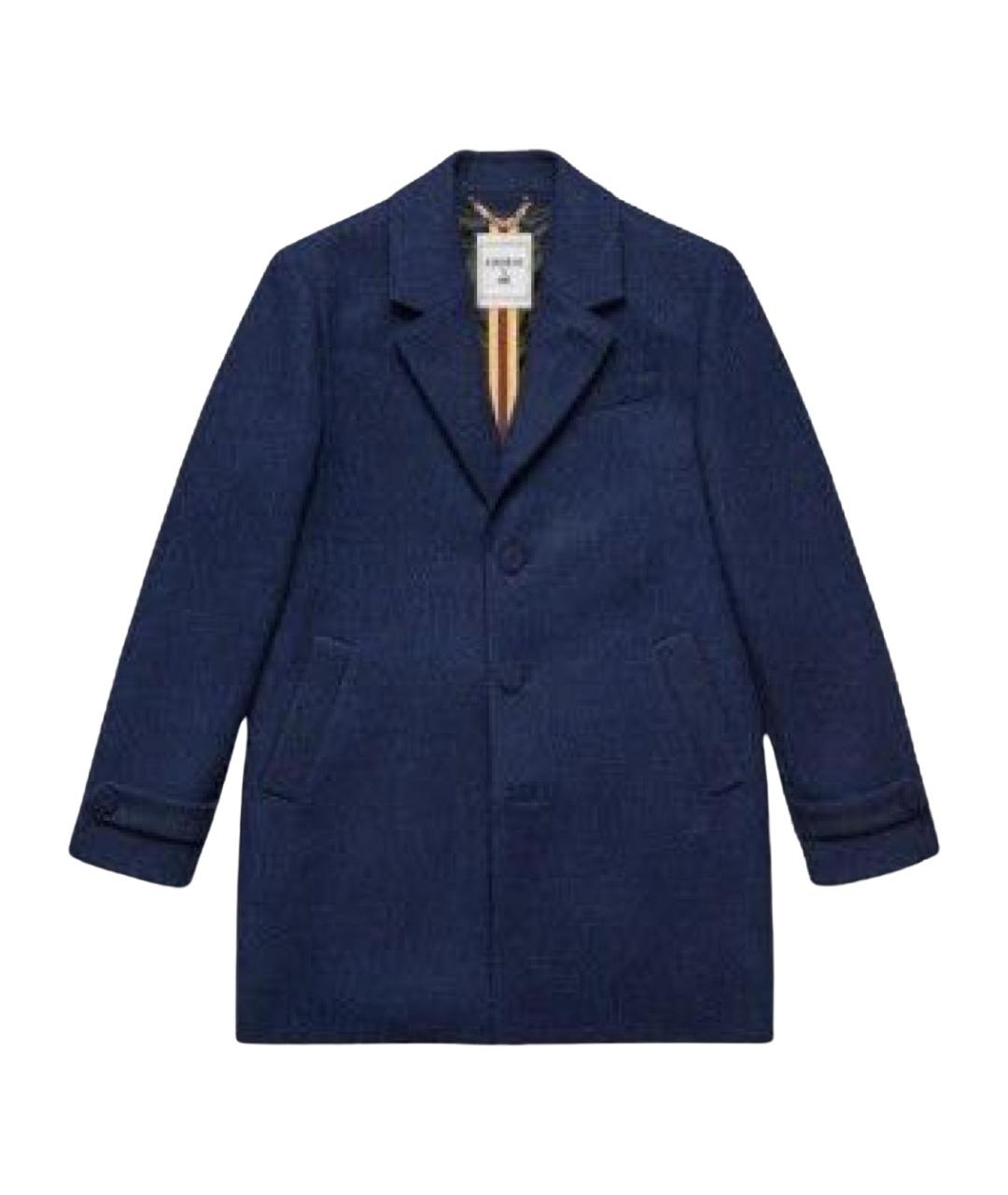 ERDEM Синее шерстяное пальто, фото 1