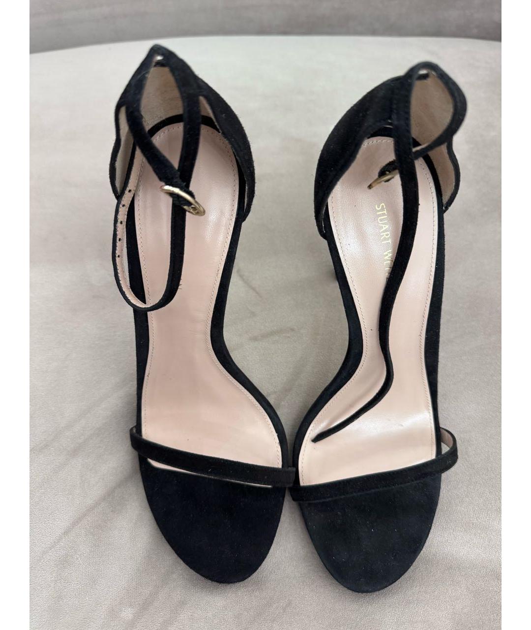 STUART WEITZMAN Черные замшевые босоножки, фото 2