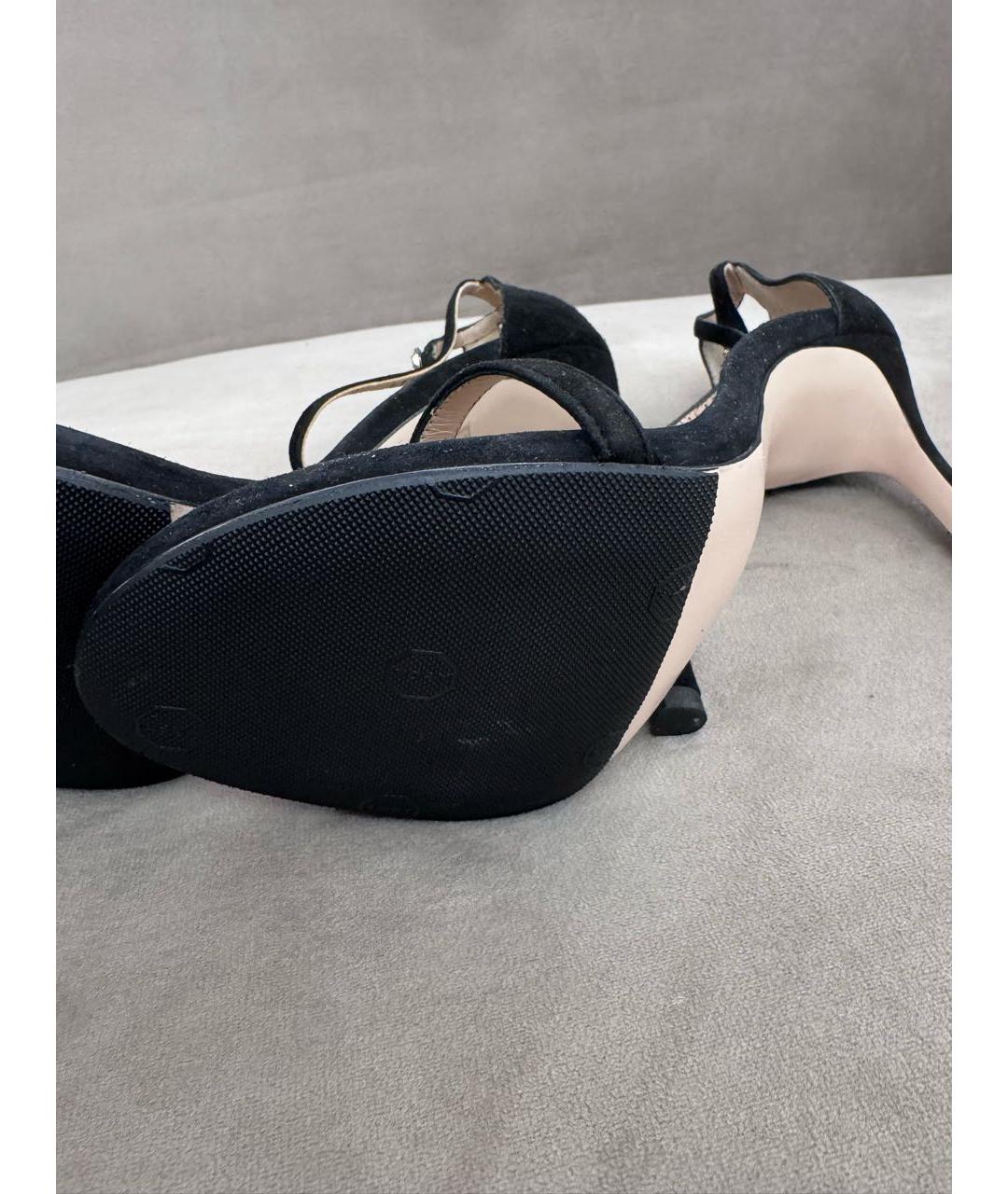 STUART WEITZMAN Черные замшевые босоножки, фото 5