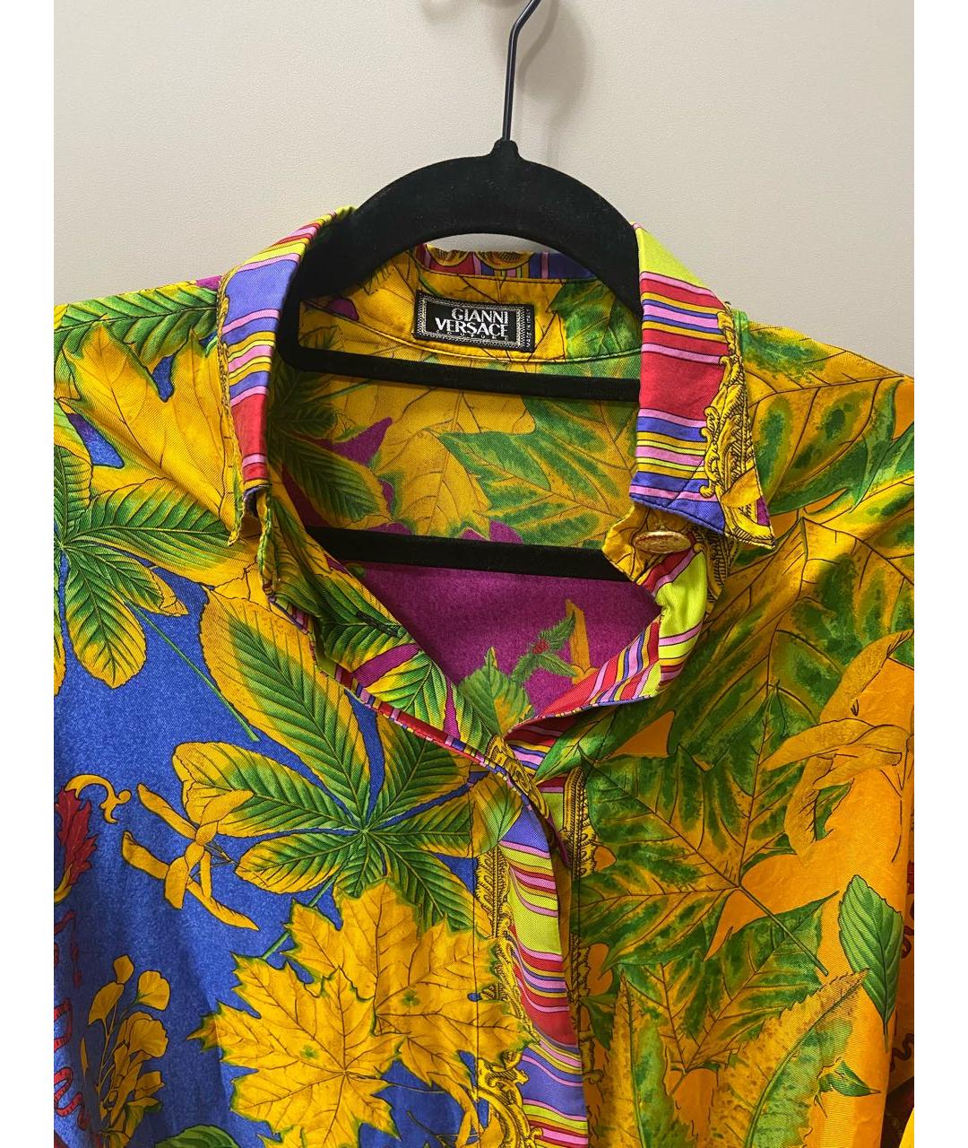 VERSACE Мульти шелковая рубашка, фото 3