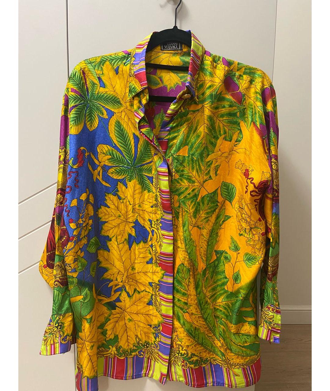 VERSACE Мульти шелковая рубашка, фото 5
