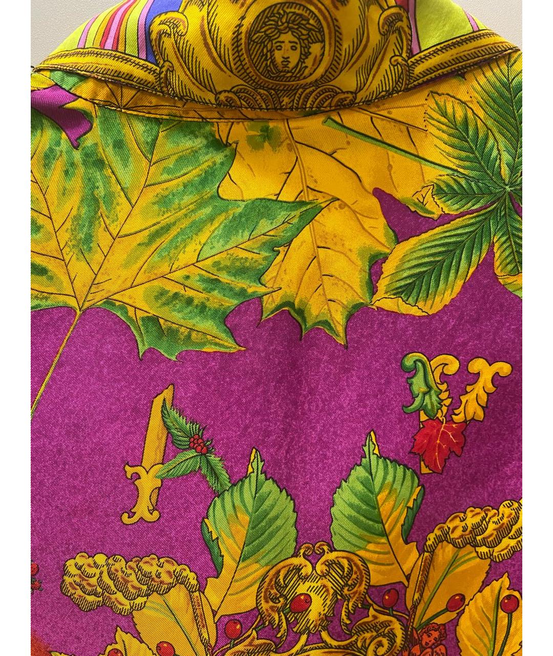 VERSACE Мульти шелковая рубашка, фото 4