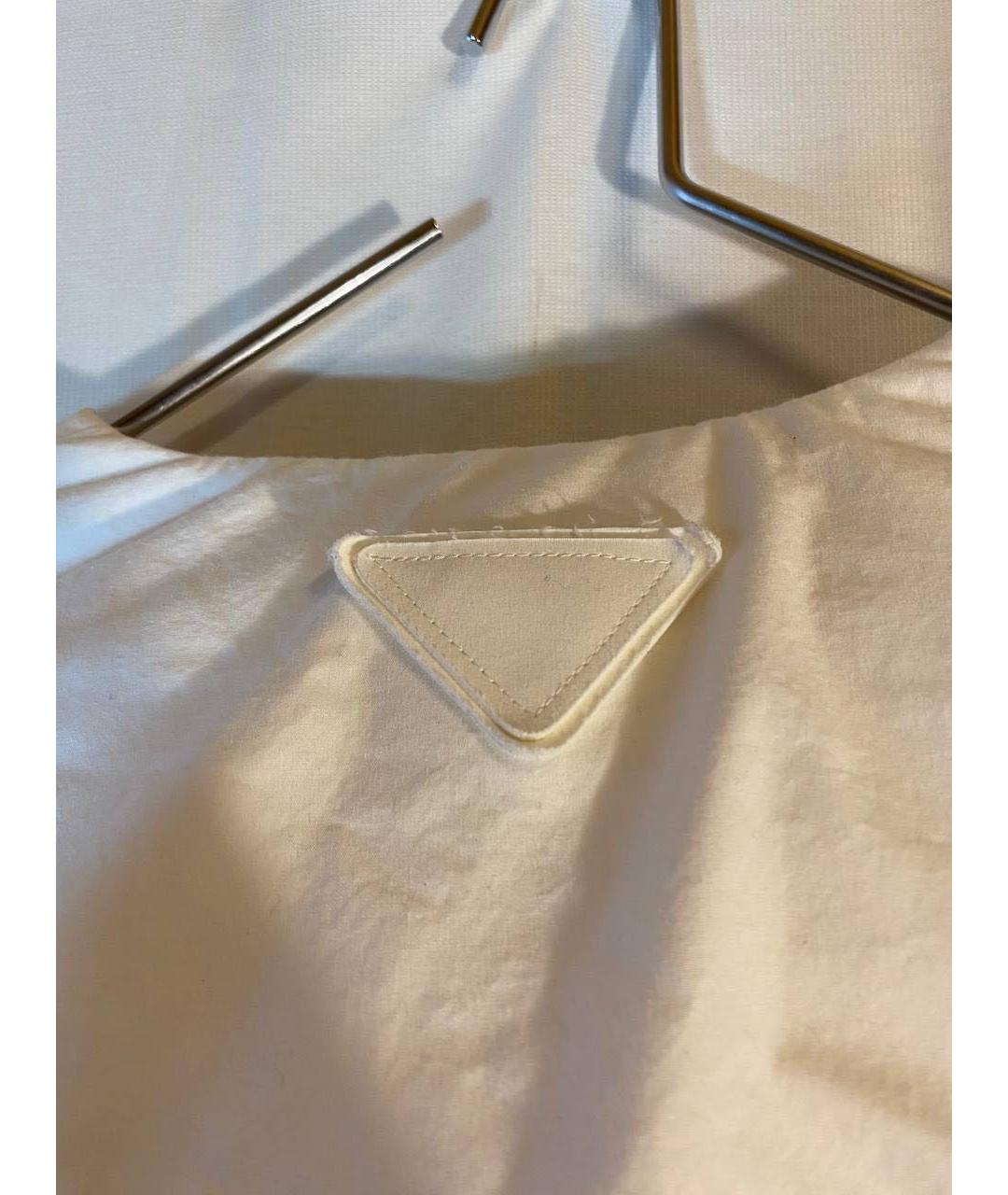 PRADA Белый хлопковый пуховик, фото 6