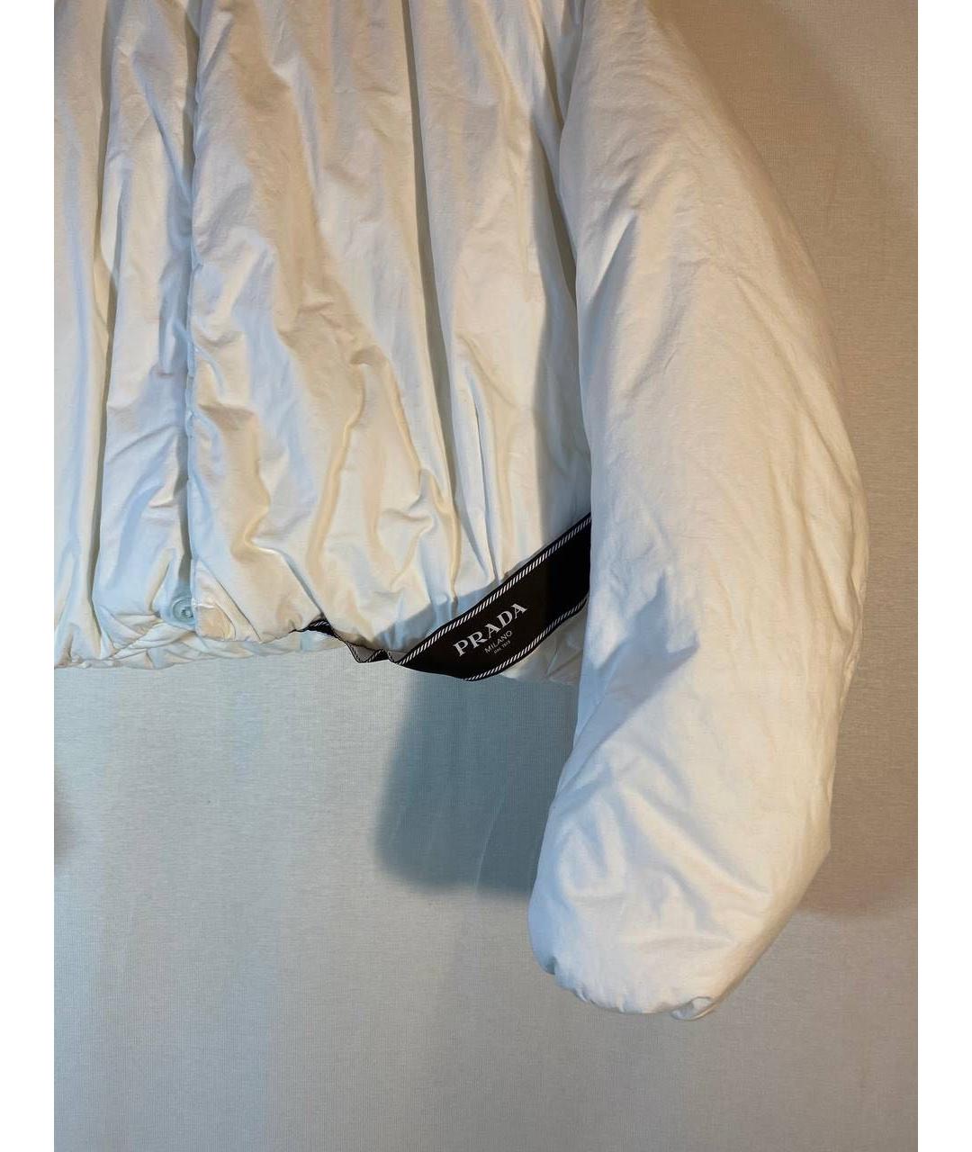 PRADA Белый хлопковый пуховик, фото 4