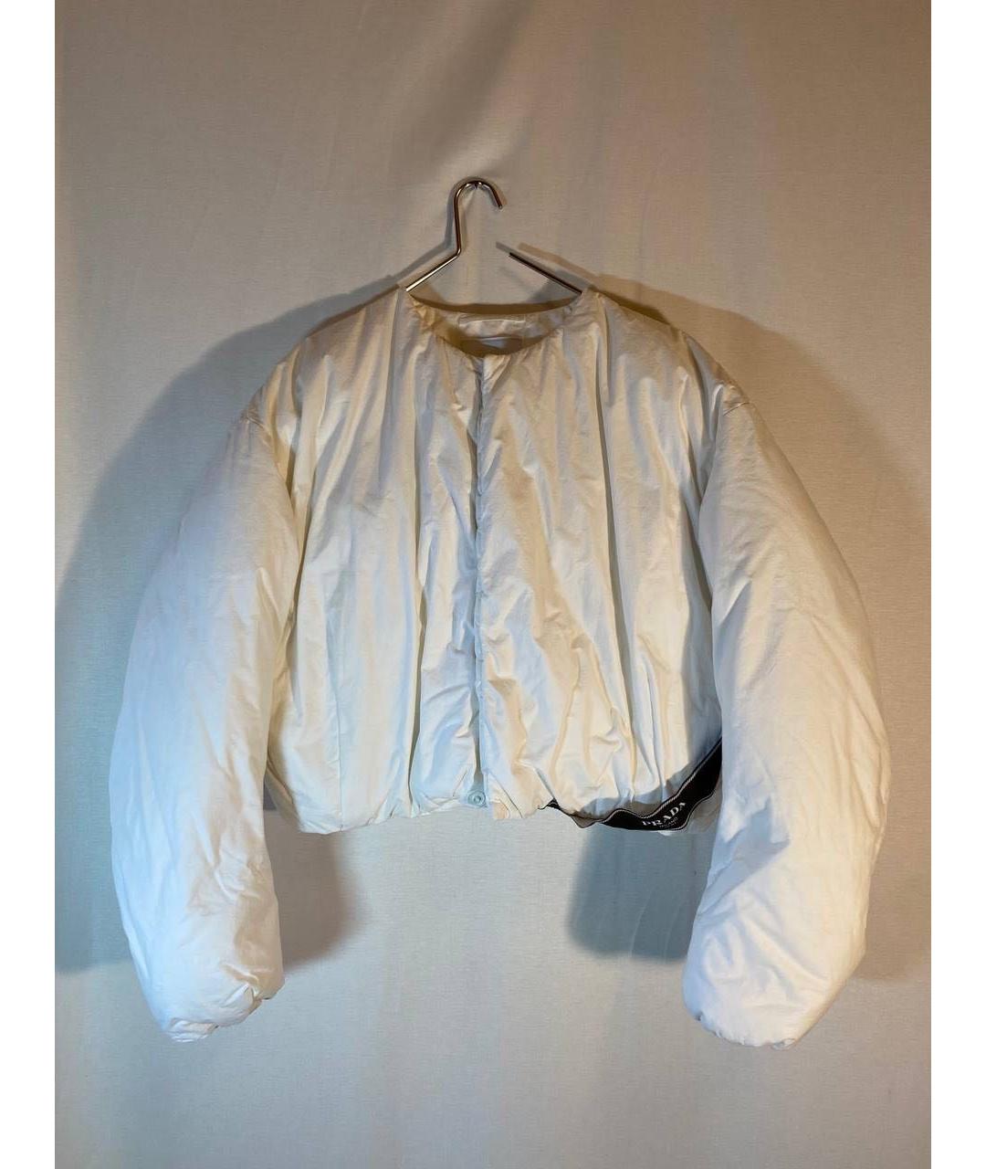 PRADA Белый хлопковый пуховик, фото 9