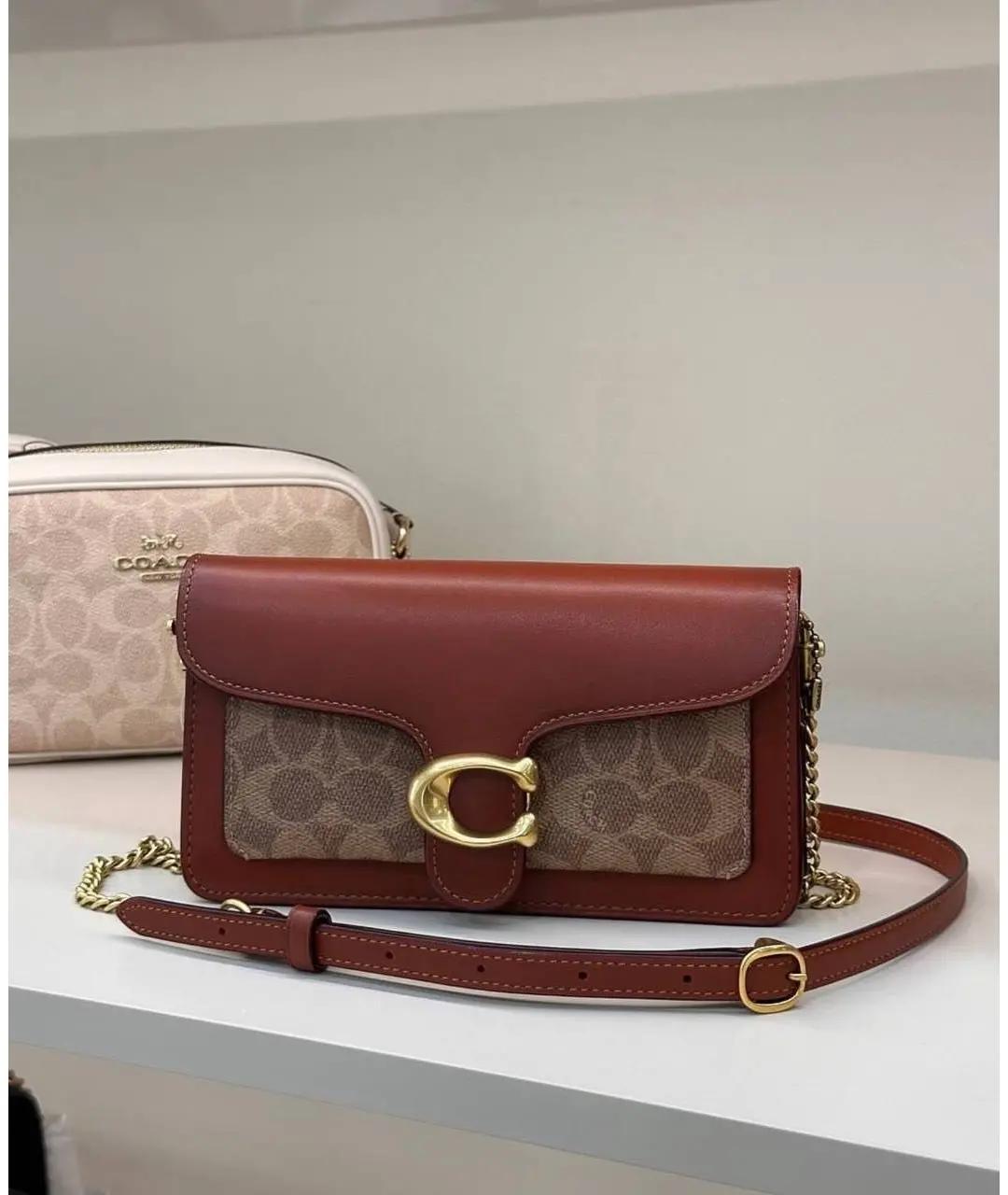 COACH Коричневая сумка через плечо, фото 4