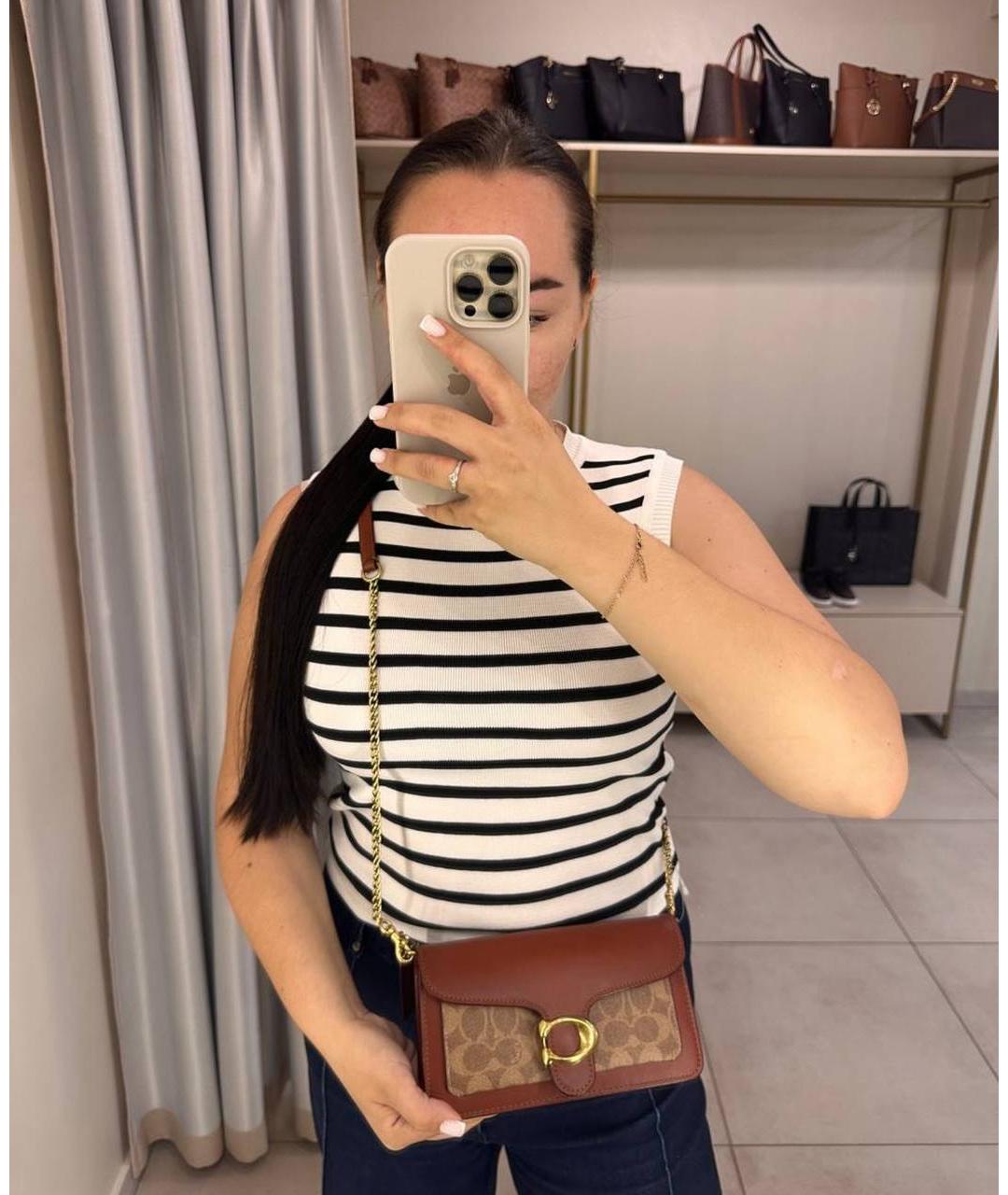 COACH Коричневая сумка через плечо, фото 7