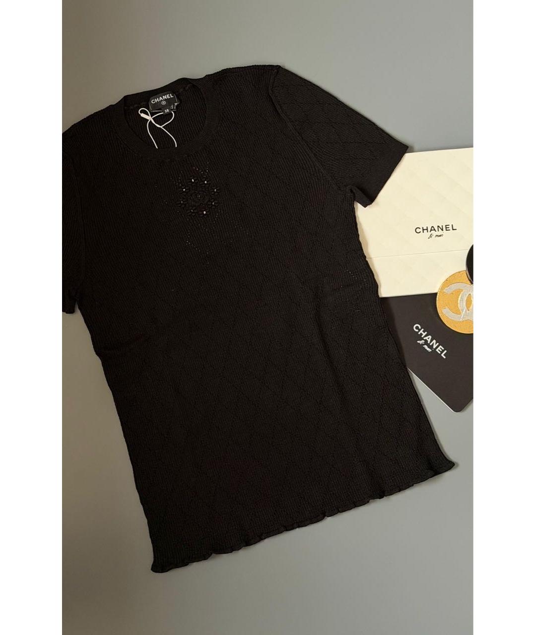 CHANEL Черная футболка, фото 2