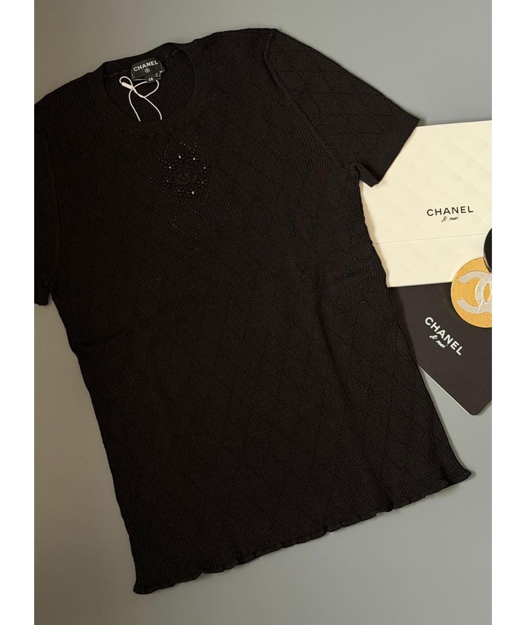 CHANEL Черная футболка, фото 3