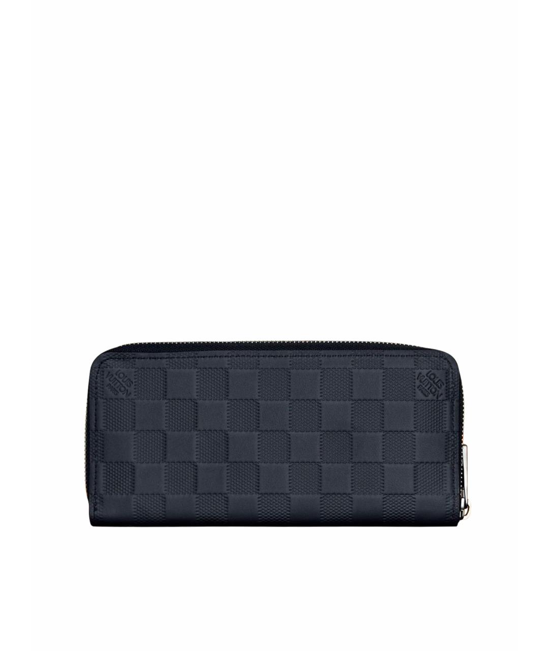 LOUIS VUITTON Черный кожаный кошелек, фото 1