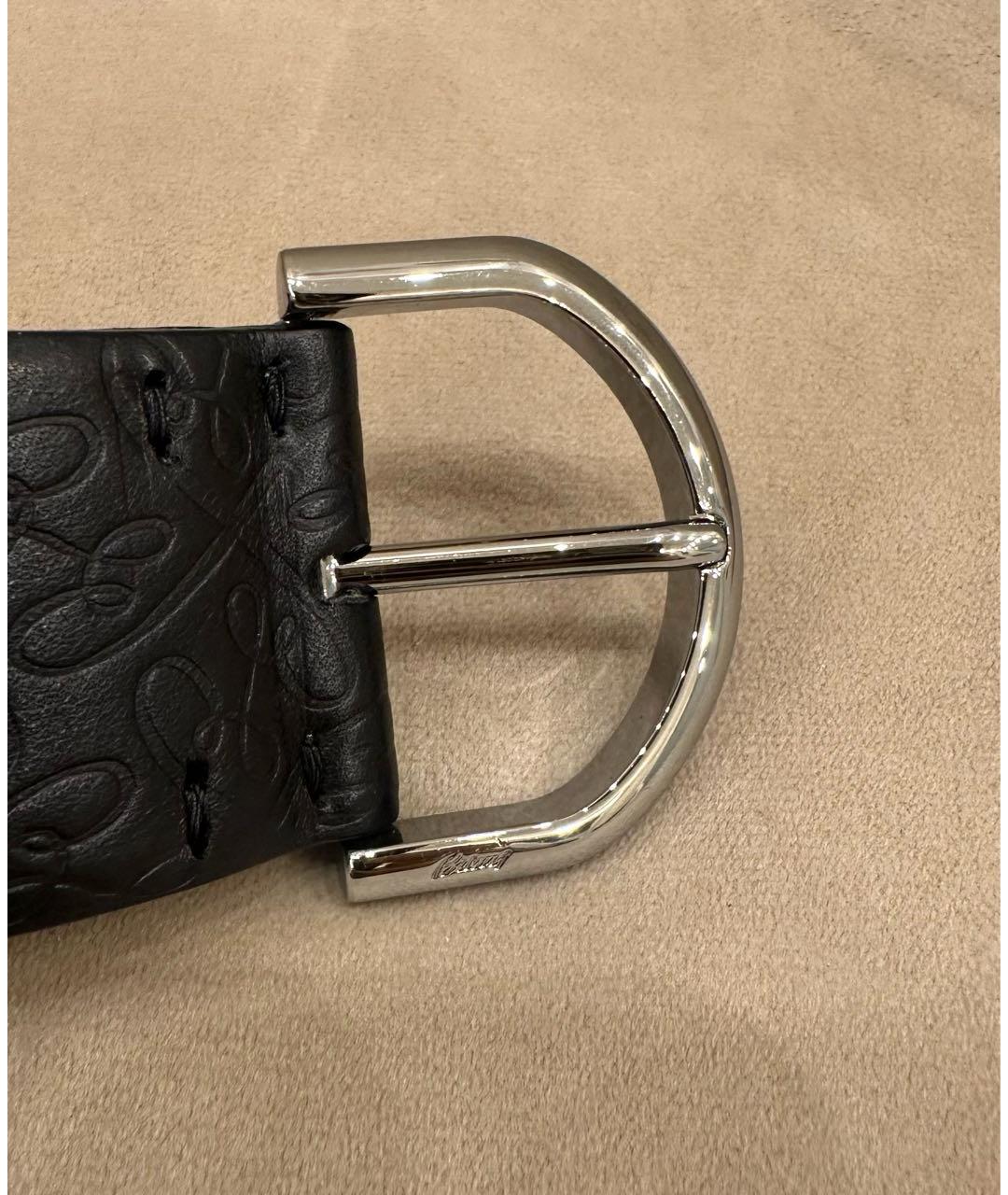 BRIONI Черный кожаный ремень, фото 2