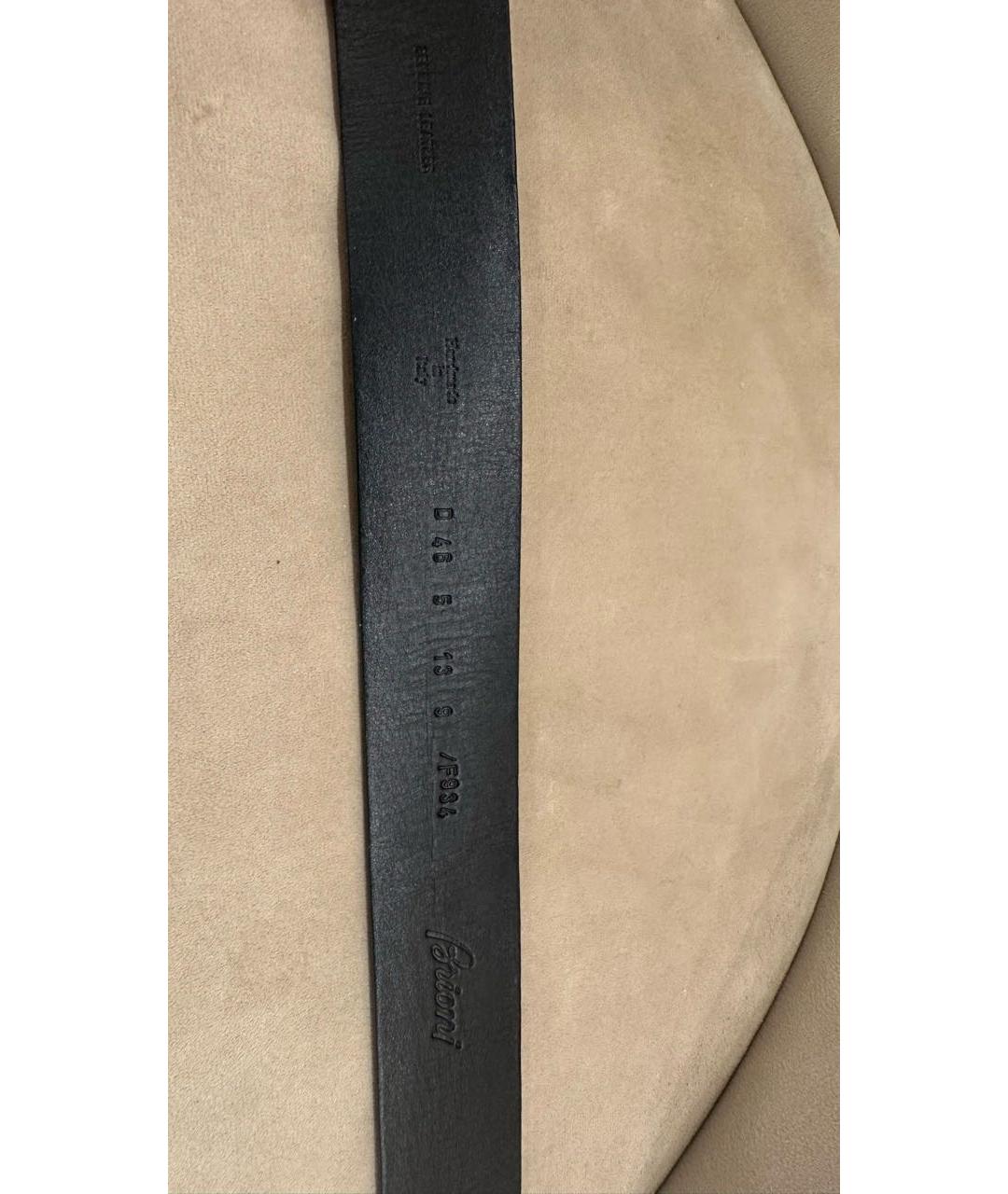 BRIONI Черный кожаный ремень, фото 3