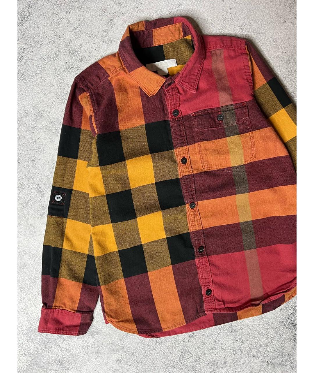 BURBERRY Мульти хлопковая детская рубашка, фото 2