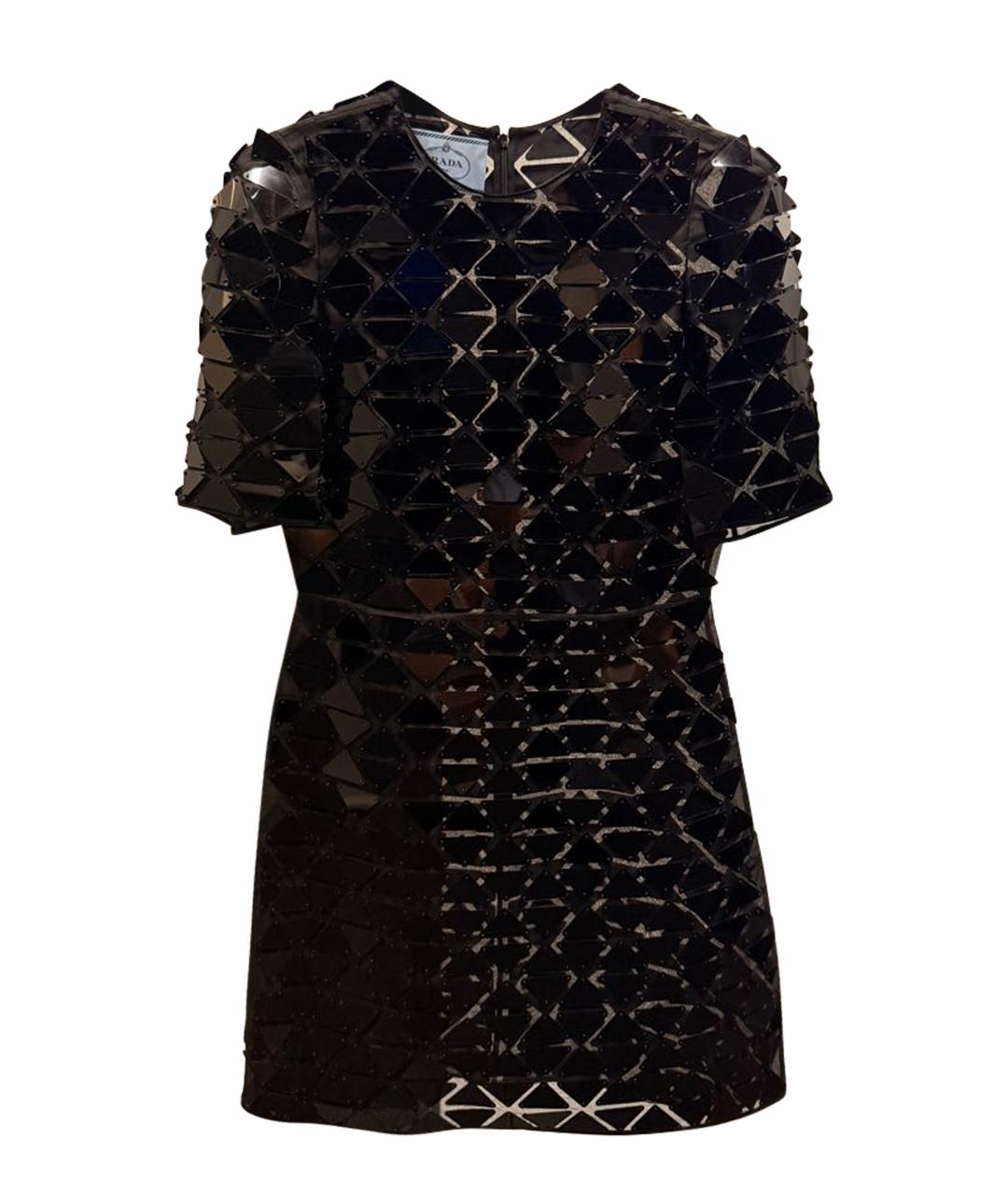 PRADA Черное шелковое вечернее платье, фото 1