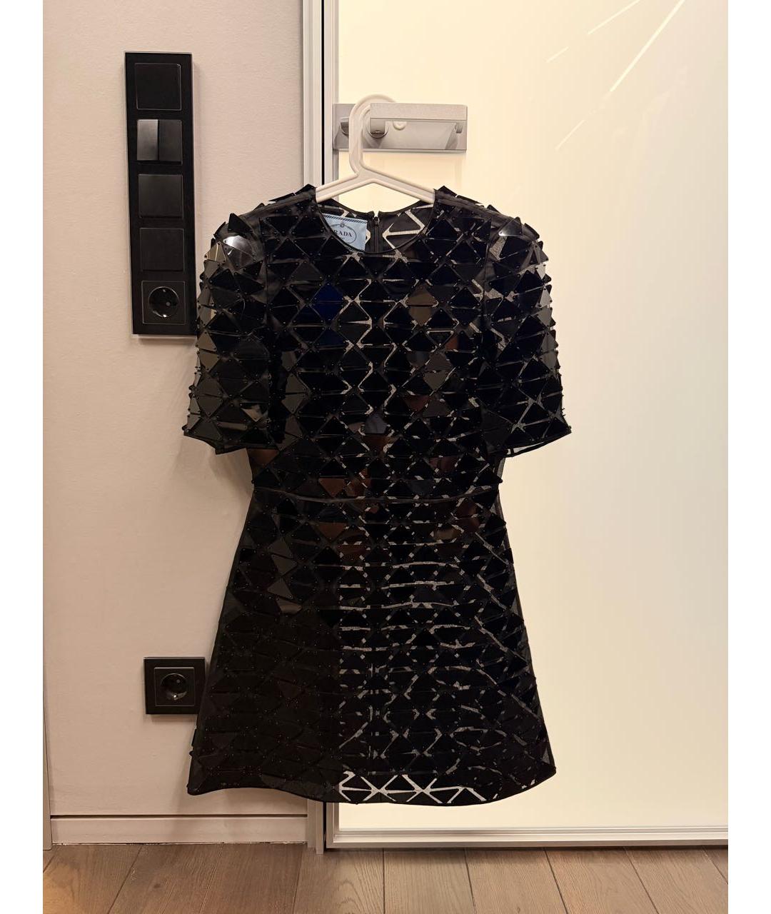 PRADA Черное шелковое вечернее платье, фото 7