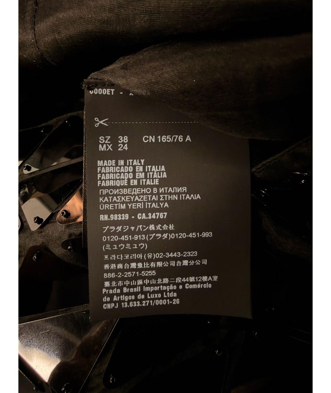 PRADA Черное шелковое вечернее платье, фото 5