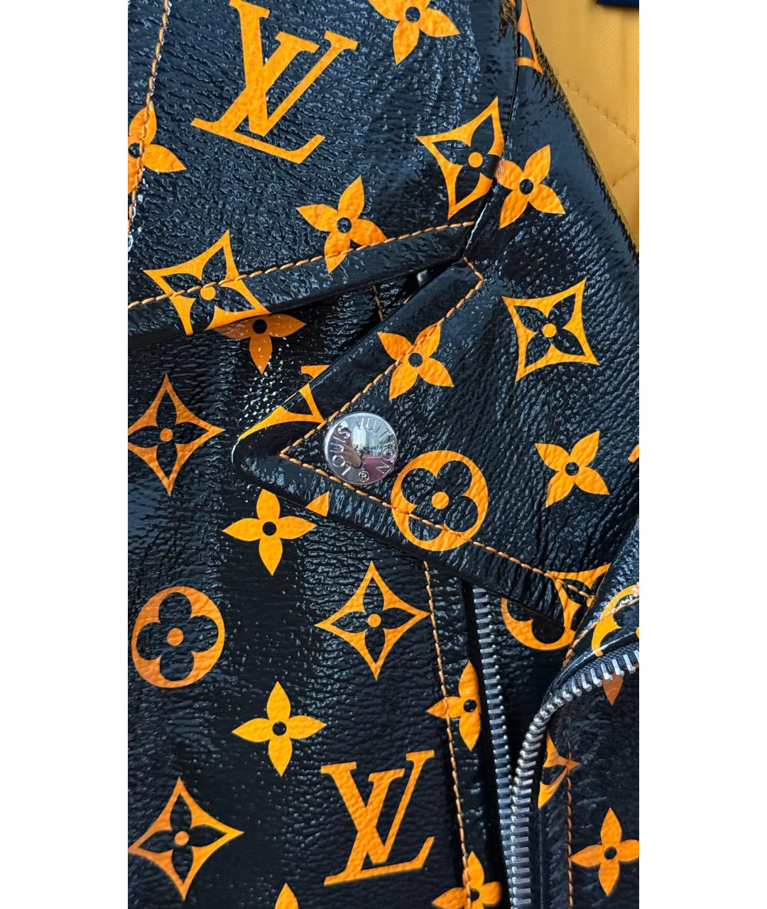 LOUIS VUITTON Черная кожаная куртка, фото 3