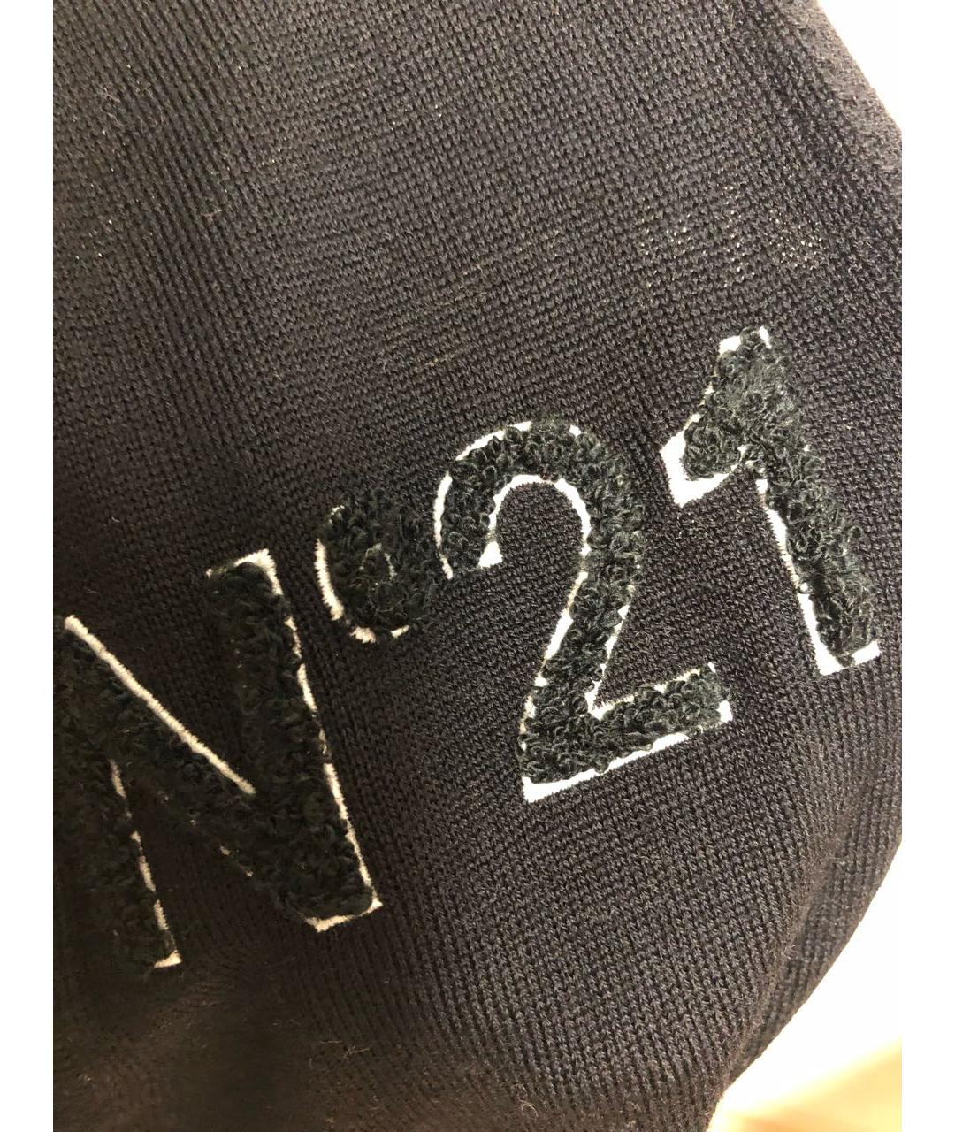 NO. 21 Черный шерстяной джемпер / свитер, фото 4