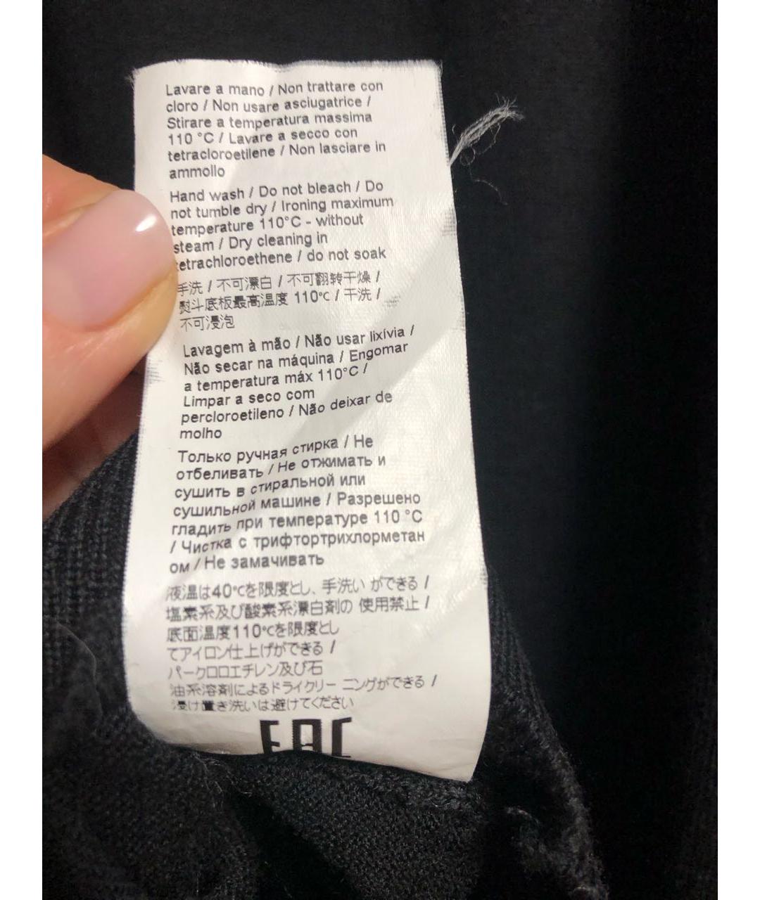 NO. 21 Черный шерстяной джемпер / свитер, фото 7