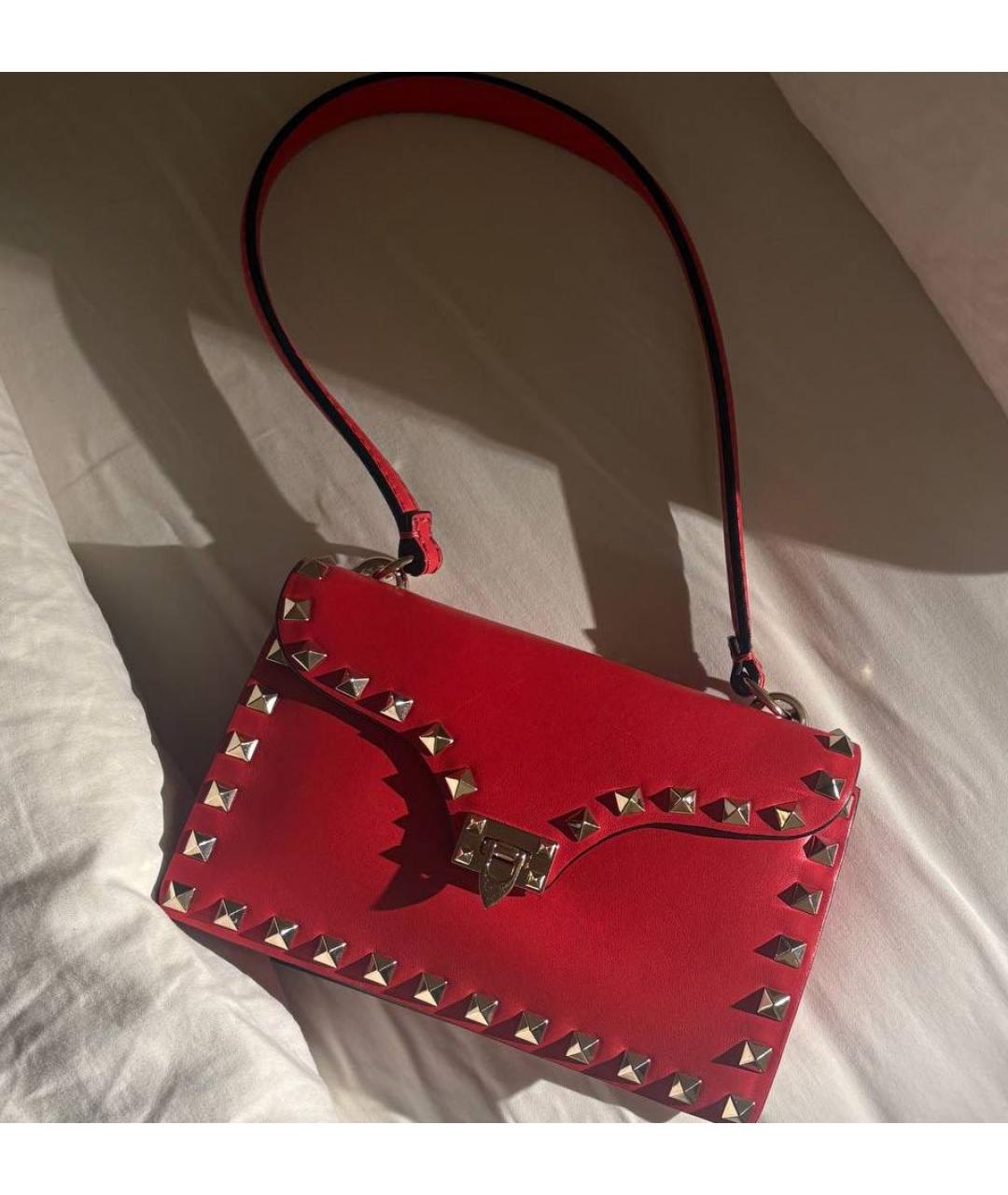 VALENTINO Красная кожаная сумка через плечо, фото 2