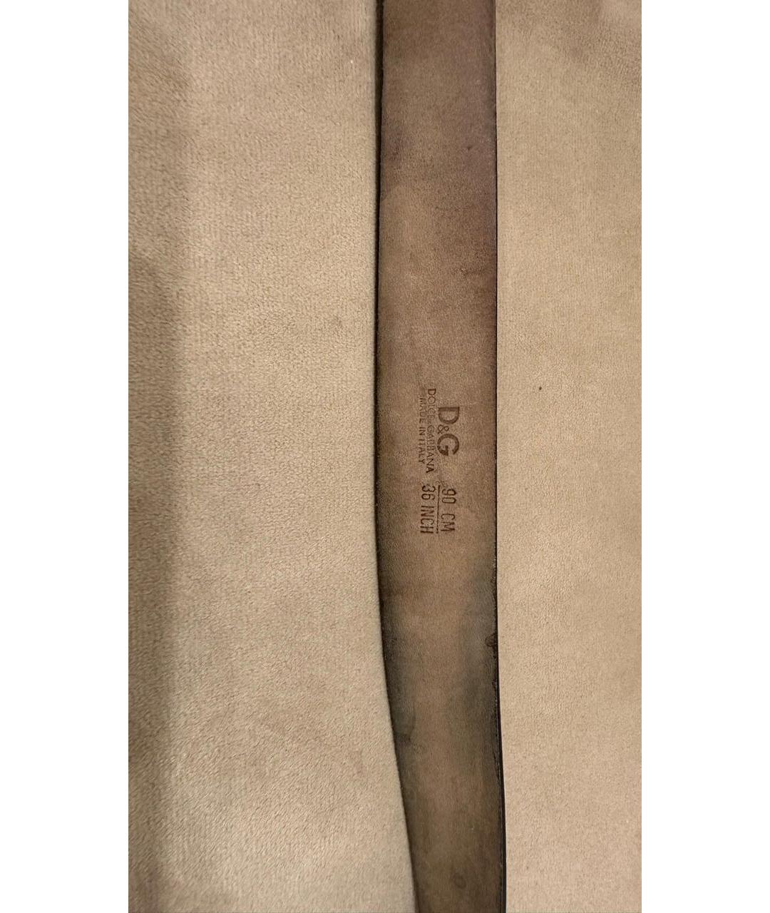 DOLCE&GABBANA Черный ремень из лакированной кожи, фото 2