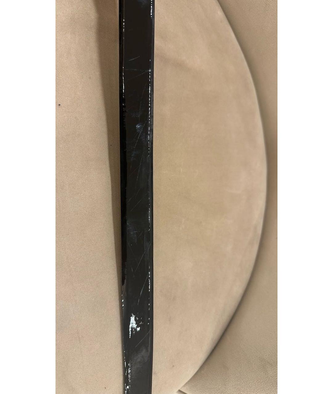 DOLCE&GABBANA Черный ремень из лакированной кожи, фото 4