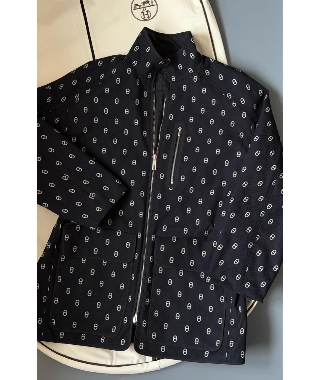 HERMES Темно-синяя куртка, фото 2