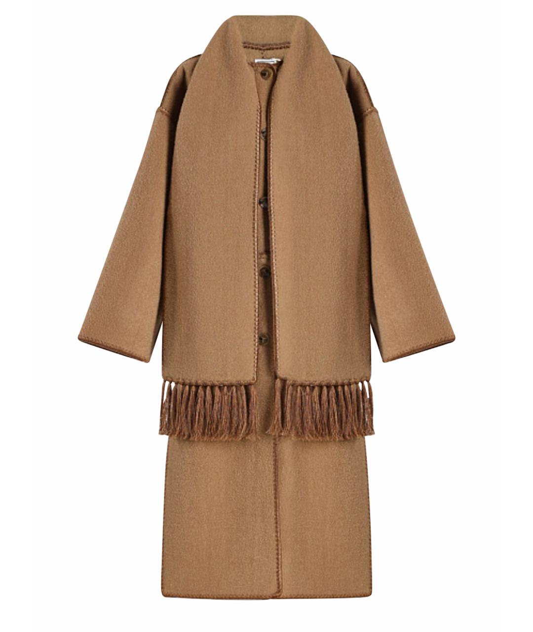 TOTEME Коричневое шерстяное пальто, фото 1