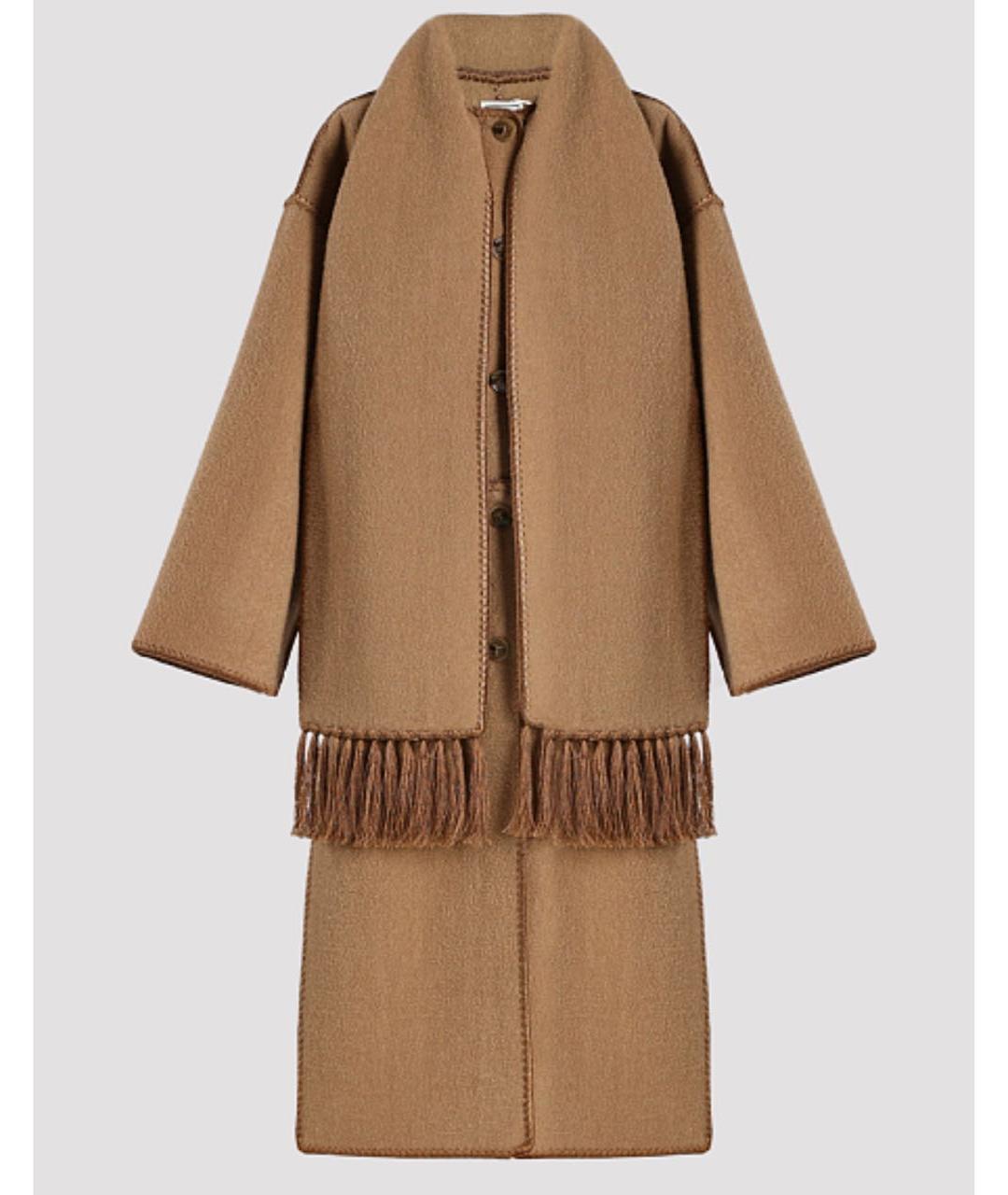 TOTEME Коричневое шерстяное пальто, фото 9